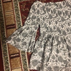 Black and White Bell Sleeve Shirt